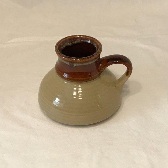 Vintage 1970s Glazed Ceramic Pottery Weighted Flared Bottom Mug - Picture 2 of 7